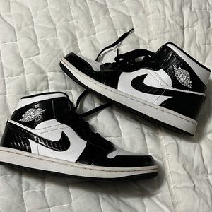 Jordan 1 Mid Carbon Fiber All-Star , black and white , size 8 men’s